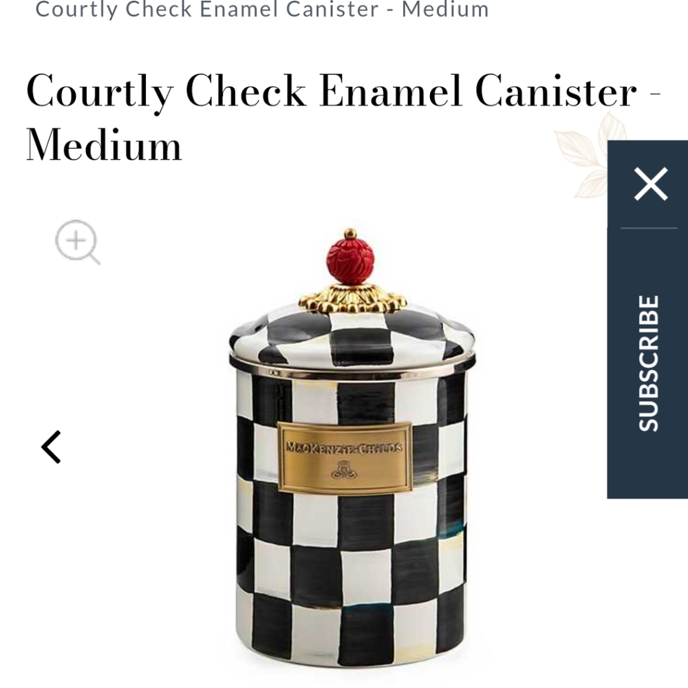 Mackenzie Childs Medium Canister